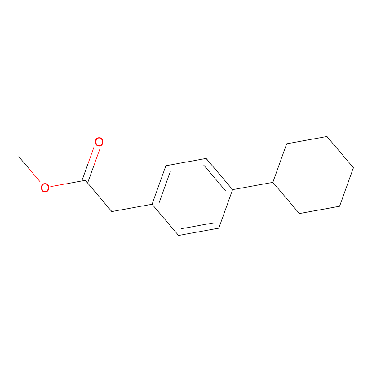 Methyl 2-(4-cyclohexylphenyl)acetate molecular structure, CAS 70262-86-1