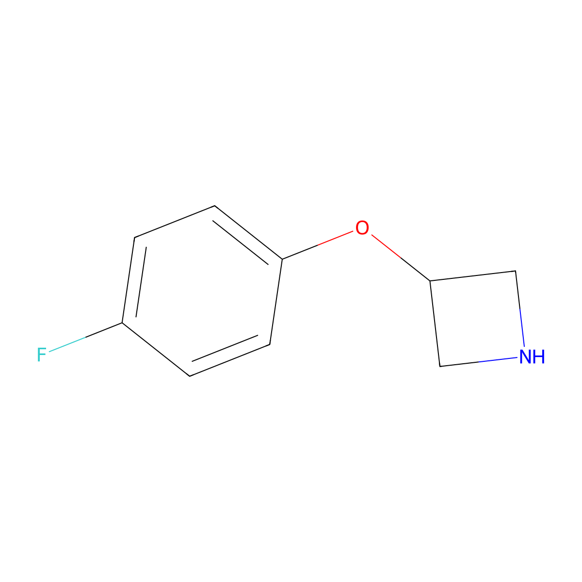 3-(4-Fluorophenoxy)azetidine molecular structure, CAS 702628-84-0
