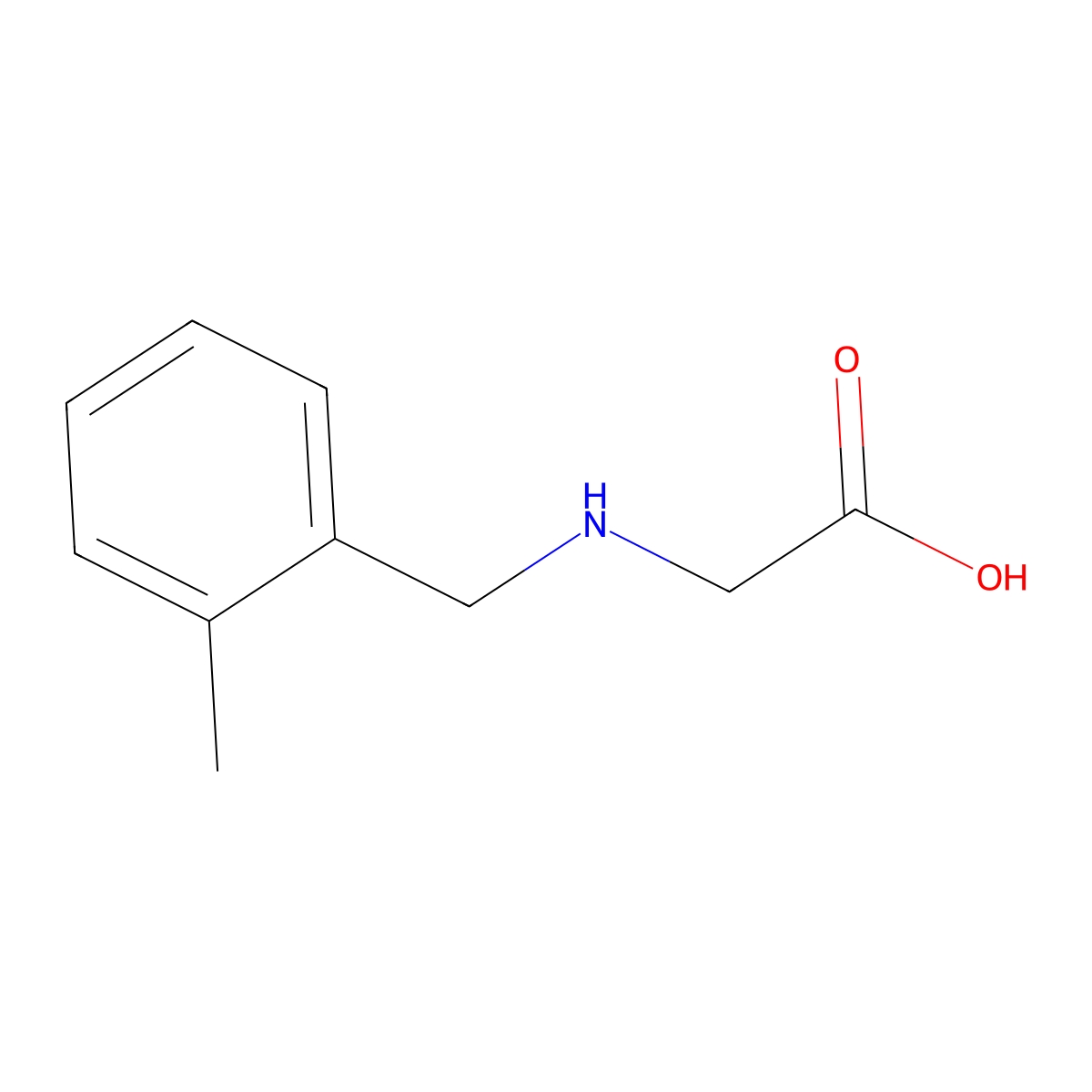 (2-Methyl-benzylamino)-acetic acid molecular structure, CAS 702629-73-0