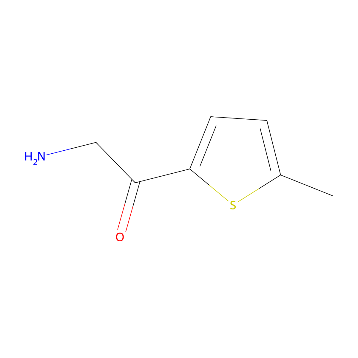 2-Amino-1-(5-methylthiophen-2-yl)ethan-1-one molecular structure, CAS 702630-76-0