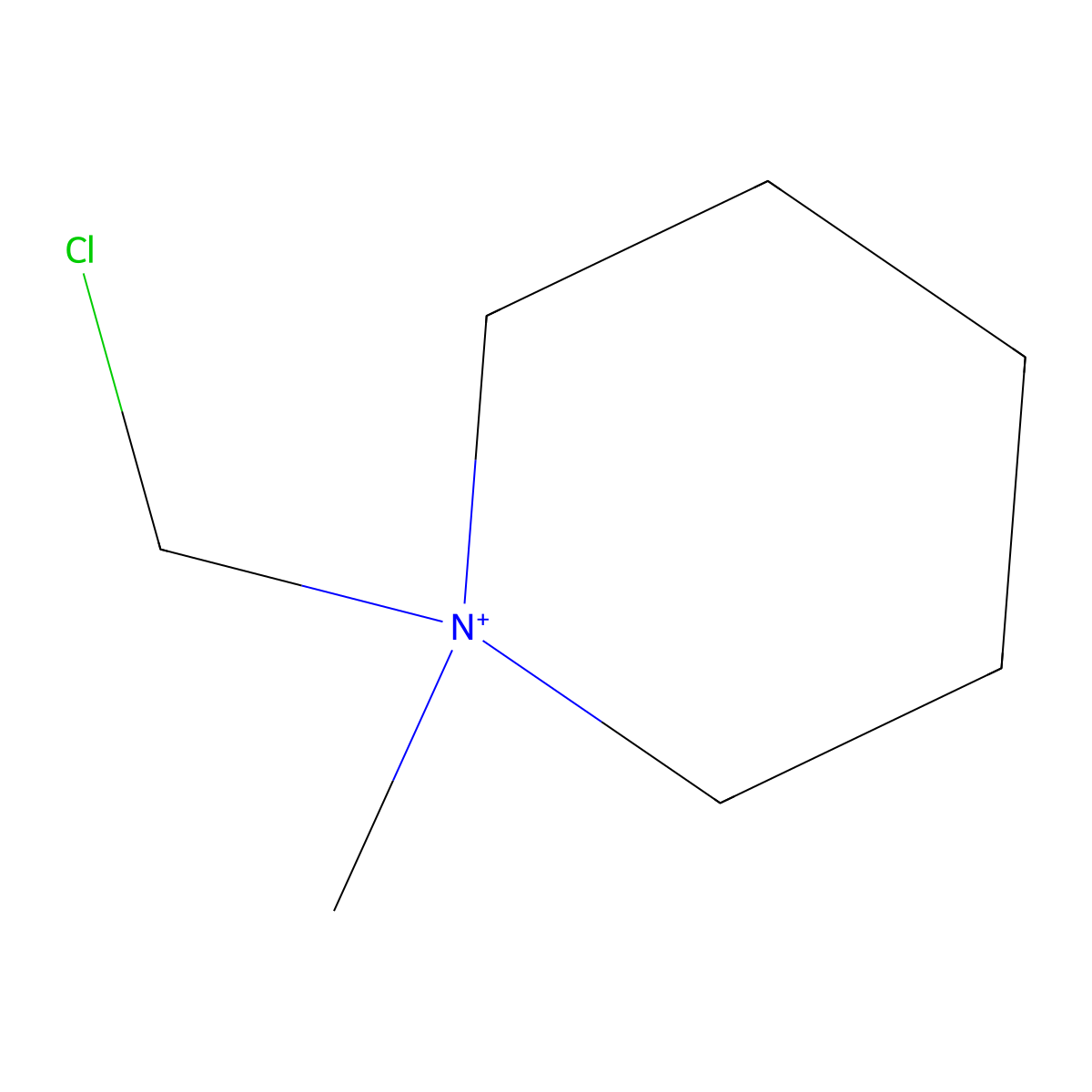 1-(Chloromethyl)-1-methylpiperidinium molecular structure, CAS 702630-98-6