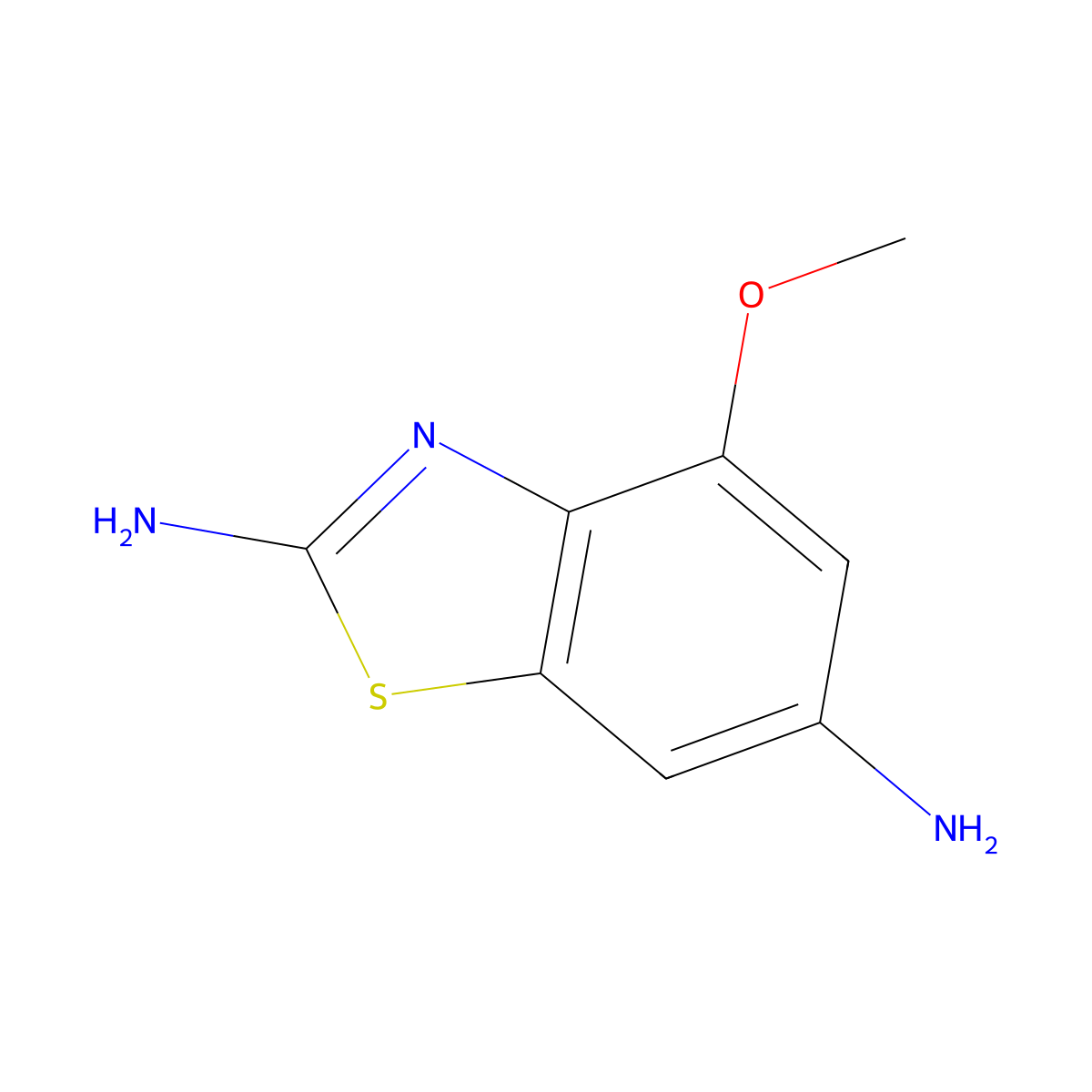 4-Methoxy-benzothiazole-2,6-diamine molecular structure, CAS 702636-35-9