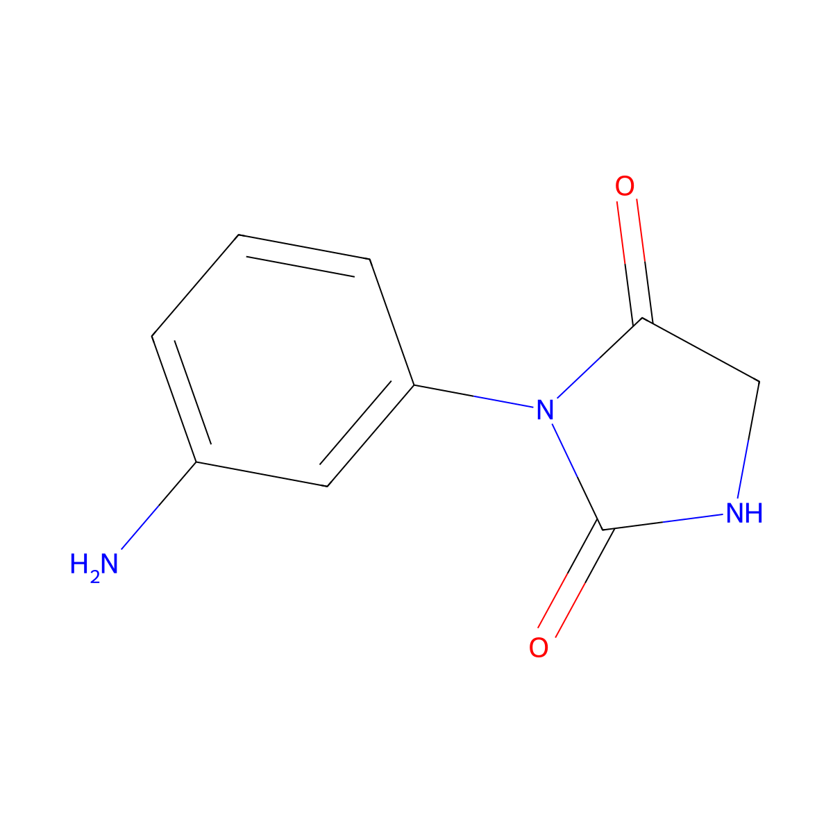 3-(3-Aminophenyl)imidazolidine-2,4-dione molecular structure, CAS 702638-03-7