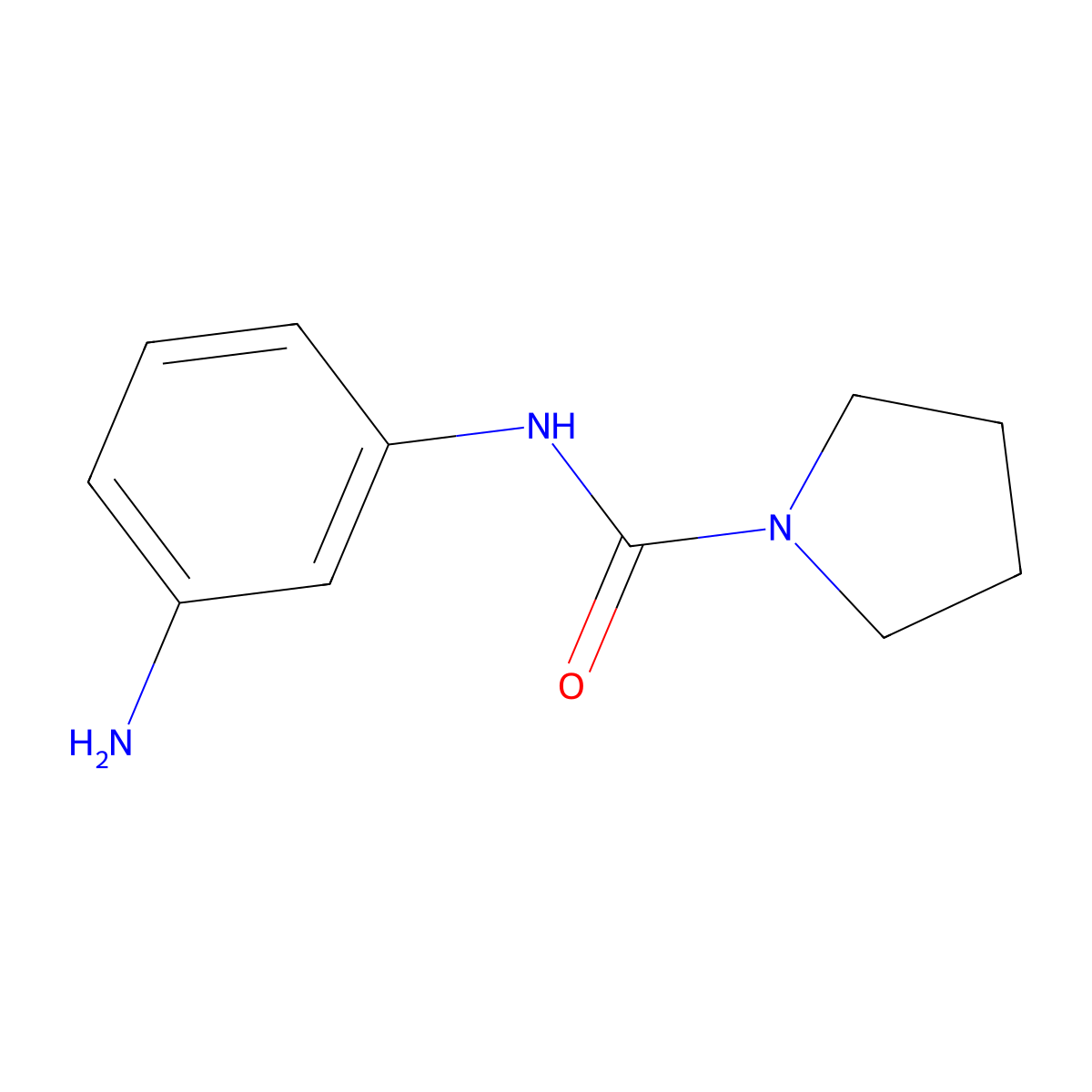n-(3-Aminophenyl)pyrrolidine-1-carboxamide molecular structure, CAS 702638-74-2