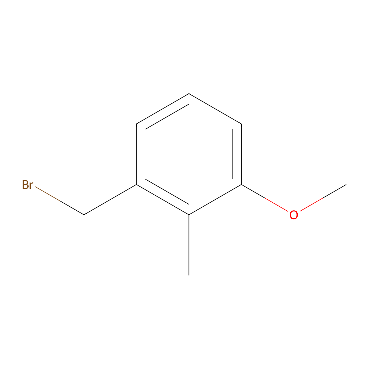 1-(Bromomethyl)-3-methoxy-2-methylbenzene molecular structure, CAS 70264-73-2
