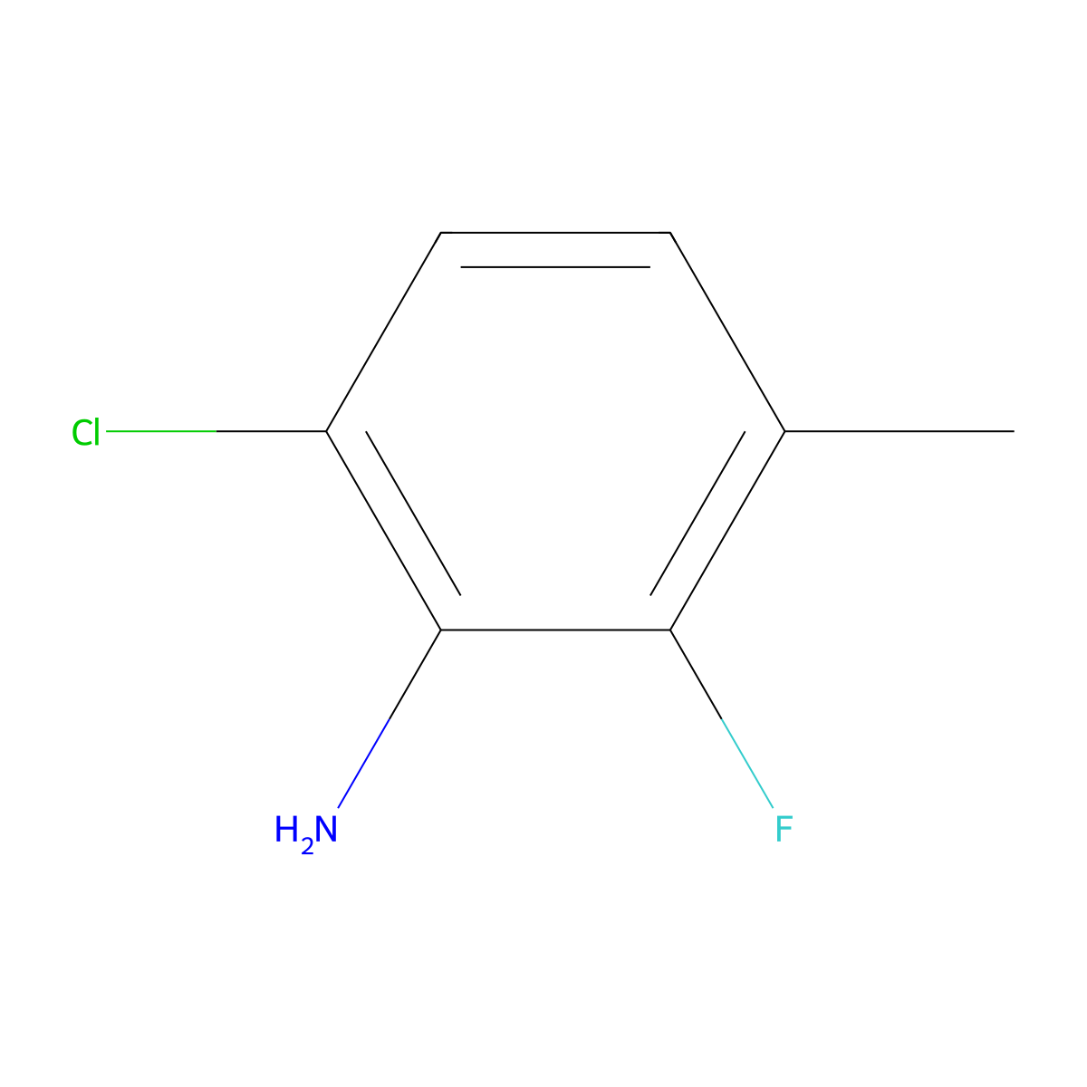 6-Chloro-2-fluoro-3-methylaniline molecular structure, CAS 702640-48-0