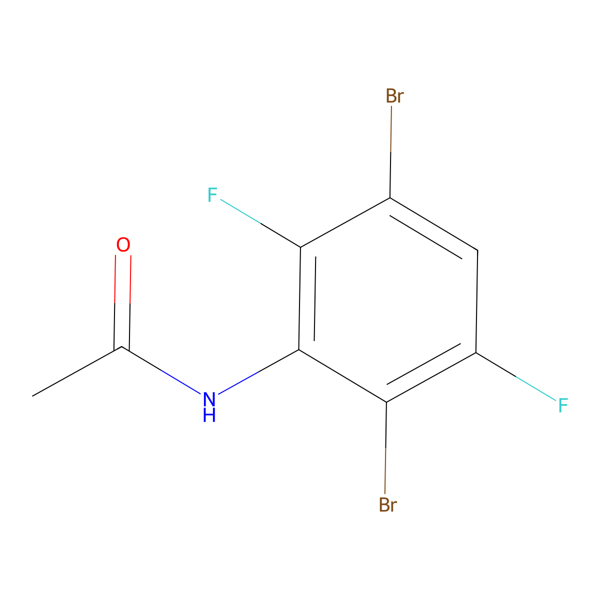 N-(2,5-Dibromo-3,6-difluorophenyl)acetamide molecular structure, CAS 702640-61-7