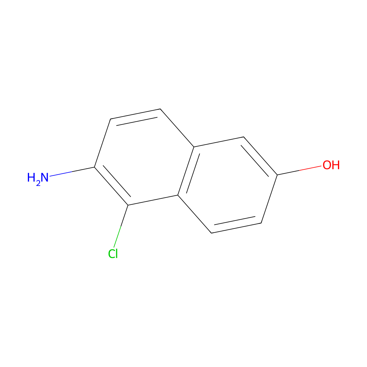 6-Amino-5-chloronaphthalen-2-ol molecular structure, CAS 702640-87-7