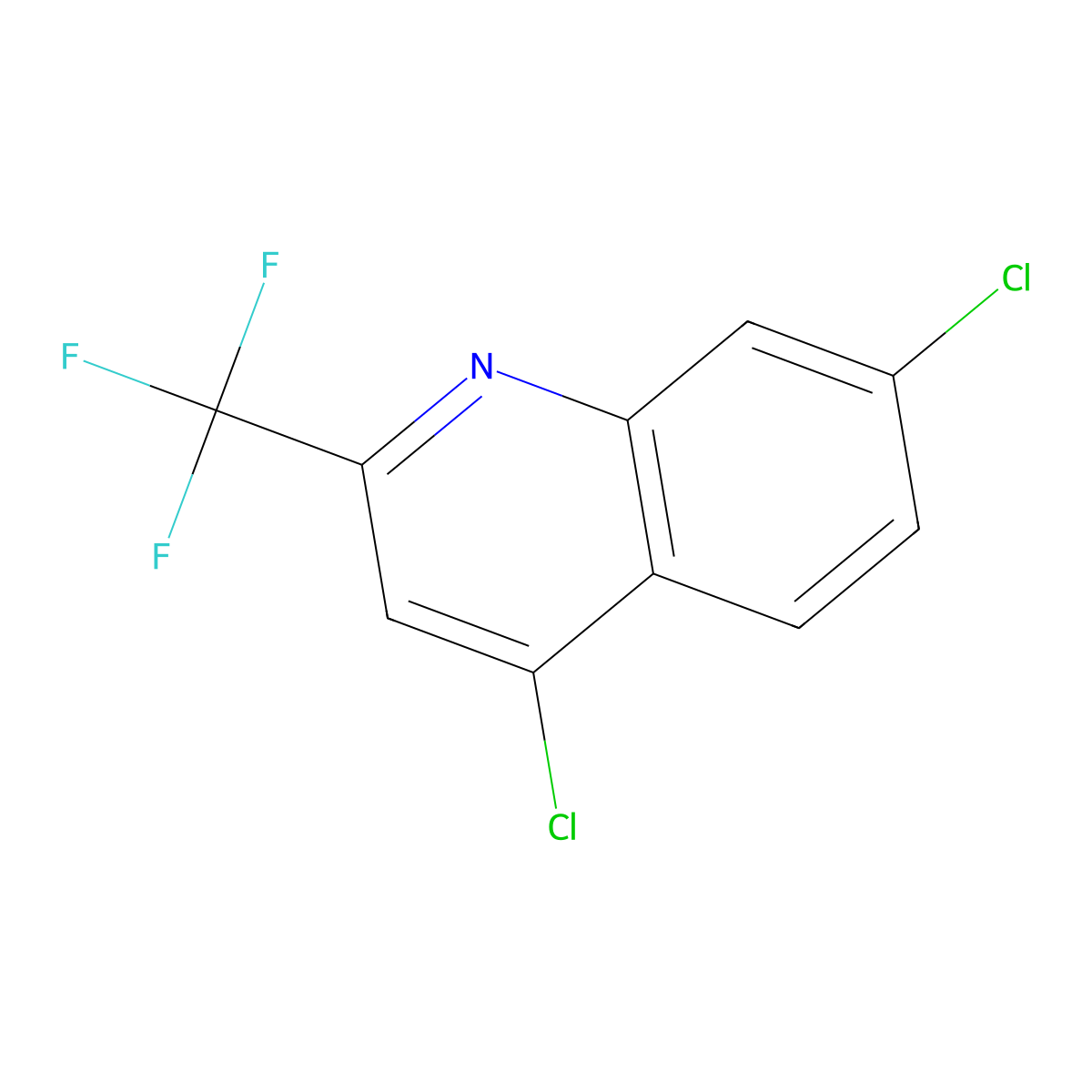 4,7-Dichloro-2-(trifluoromethyl)quinoline molecular structure, CAS 702640-95-7