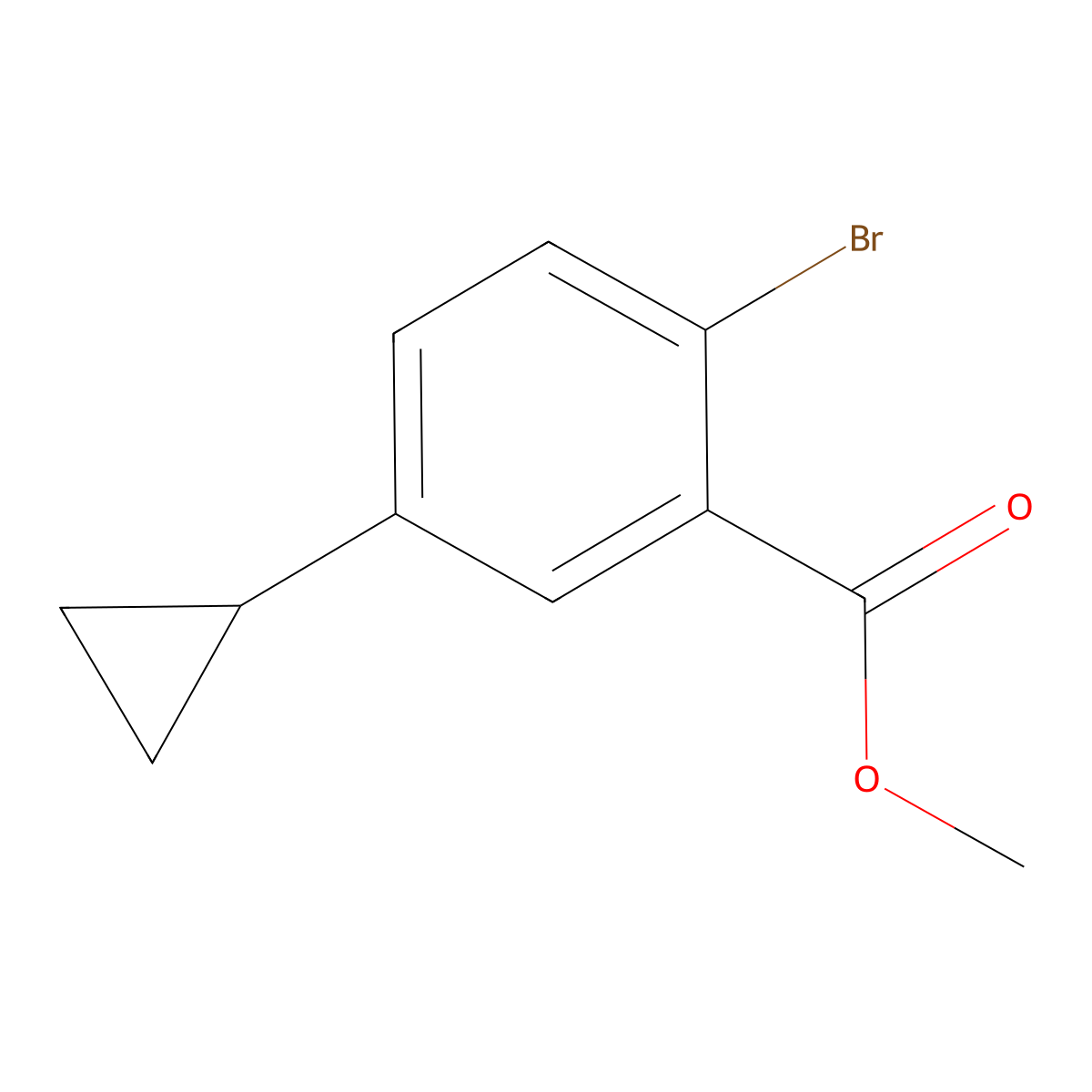 Methyl 2-bromo-5-cyclopropylbenzoate molecular structure, CAS 702640-96-8