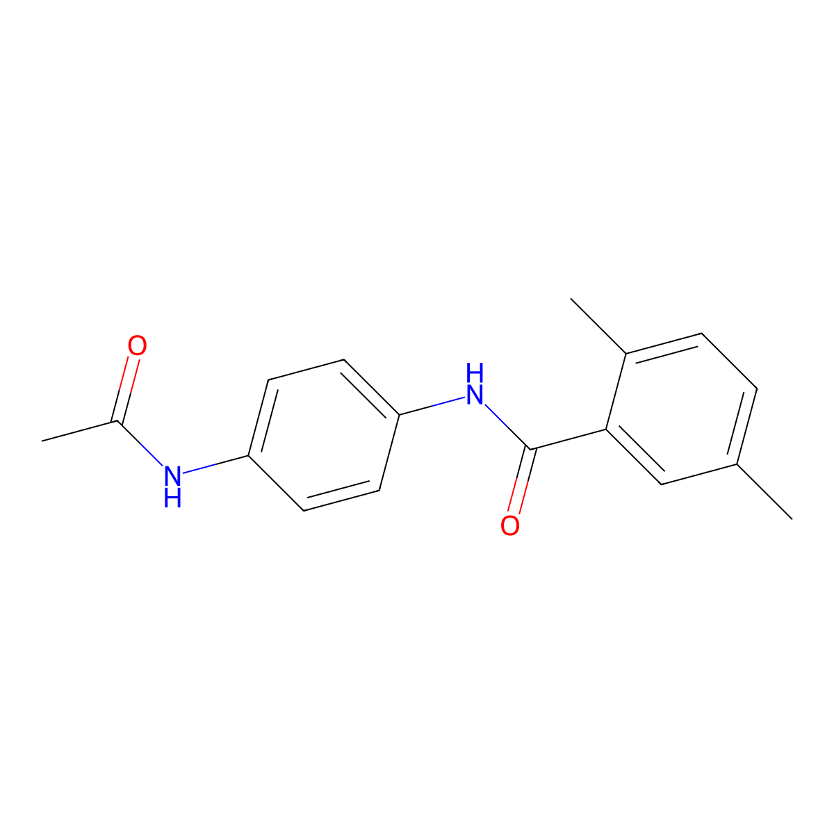 N-(4-acetamidophenyl)-2,5-dimethylbenzamide molecular structure, CAS 702646-46-6