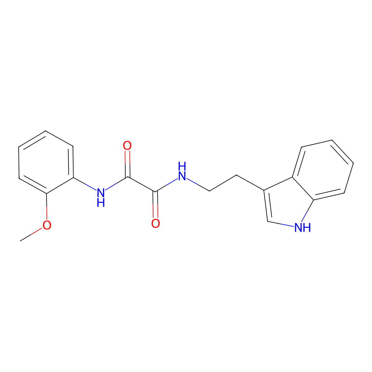N-[2-(1H-indol-3-yl)ethyl]-N'-(2-methoxyphenyl)ethanediamide molecular structure, CAS 702646-58-0