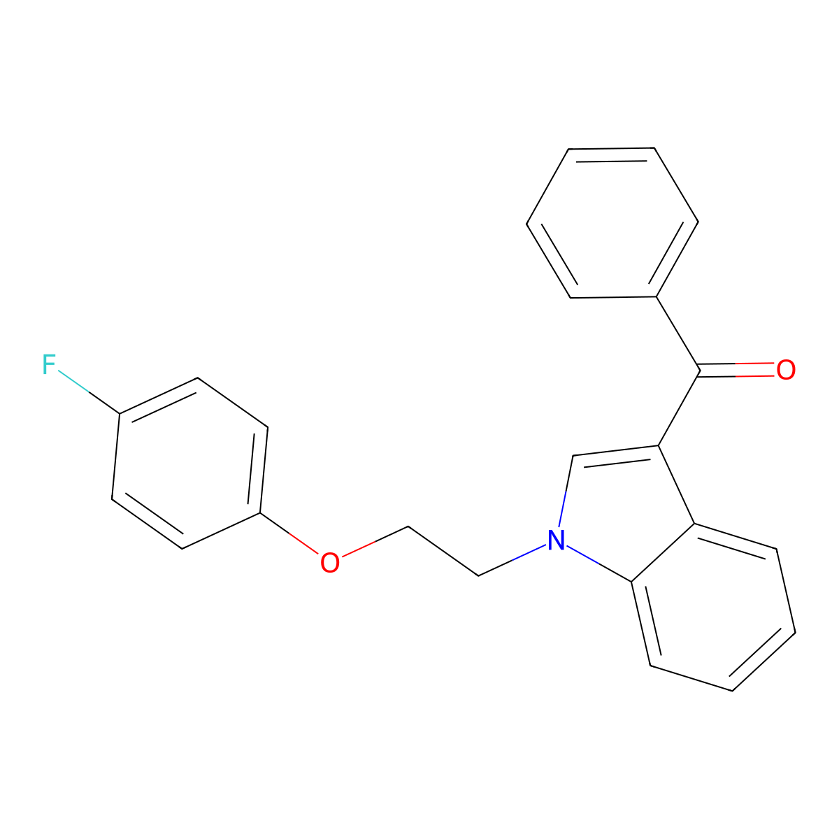 [1-[2-(4-Fluorophenoxy)ethyl]indol-3-yl]-phenylmethanone molecular structure, CAS 702646-94-4