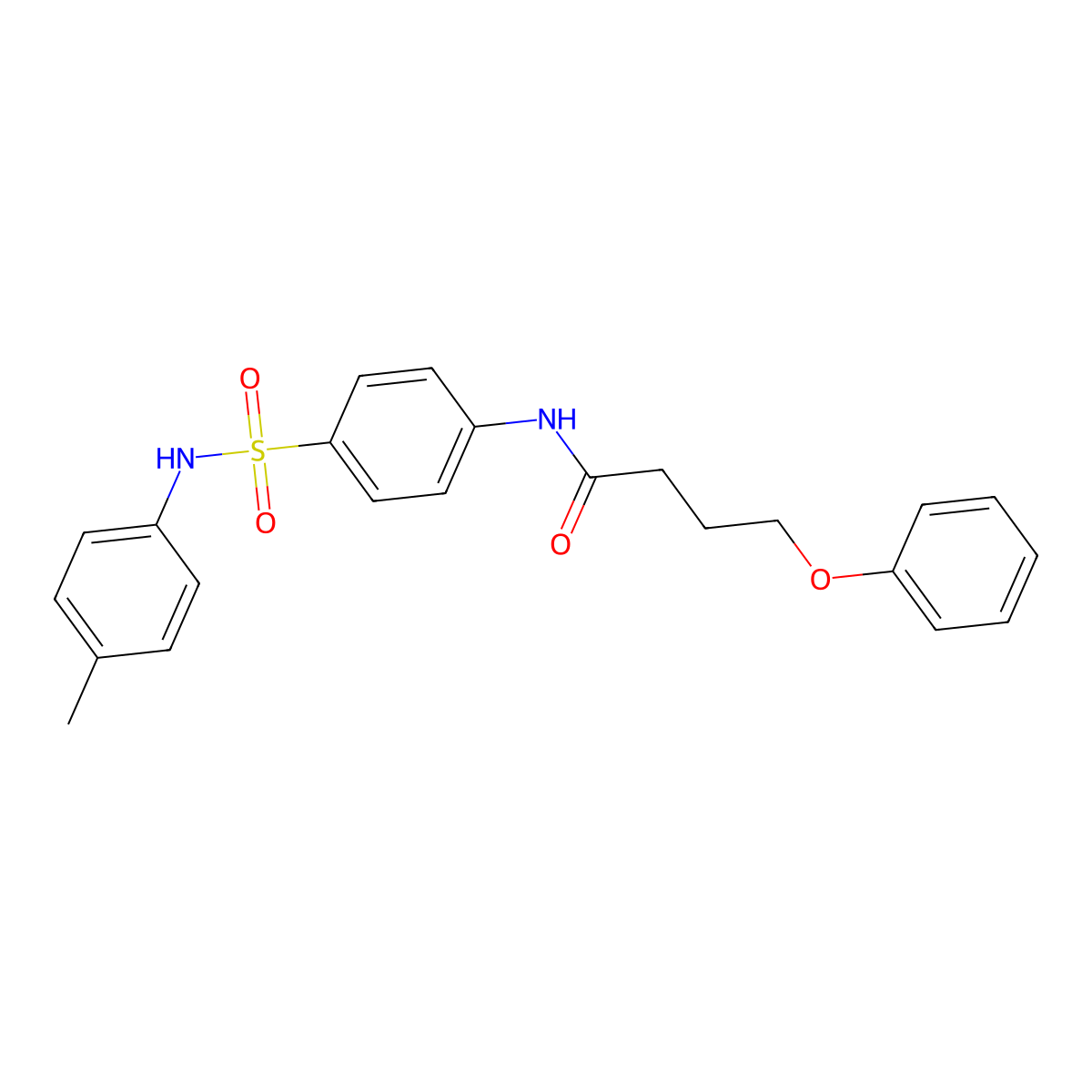 N-[4-[(4-methylphenyl)sulfamoyl]phenyl]-4-phenoxybutanamide molecular structure, CAS 702647-02-7