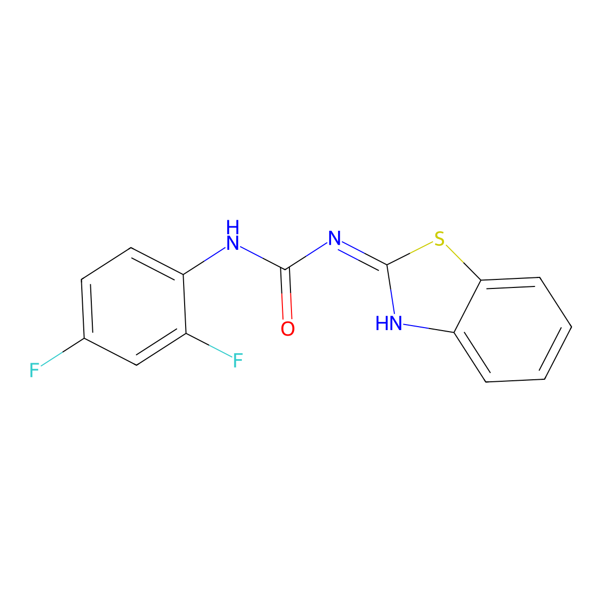 1-(1,3-Benzothiazol-2-yl)-3-(2,4-difluorophenyl)urea molecular structure, CAS 702647-18-5