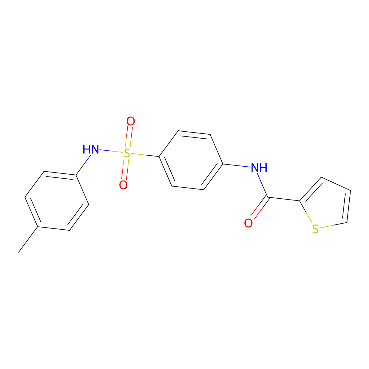 N-[4-[(4-methylphenyl)sulfamoyl]phenyl]thiophene-2-carboxamide molecular structure, CAS 702647-75-4