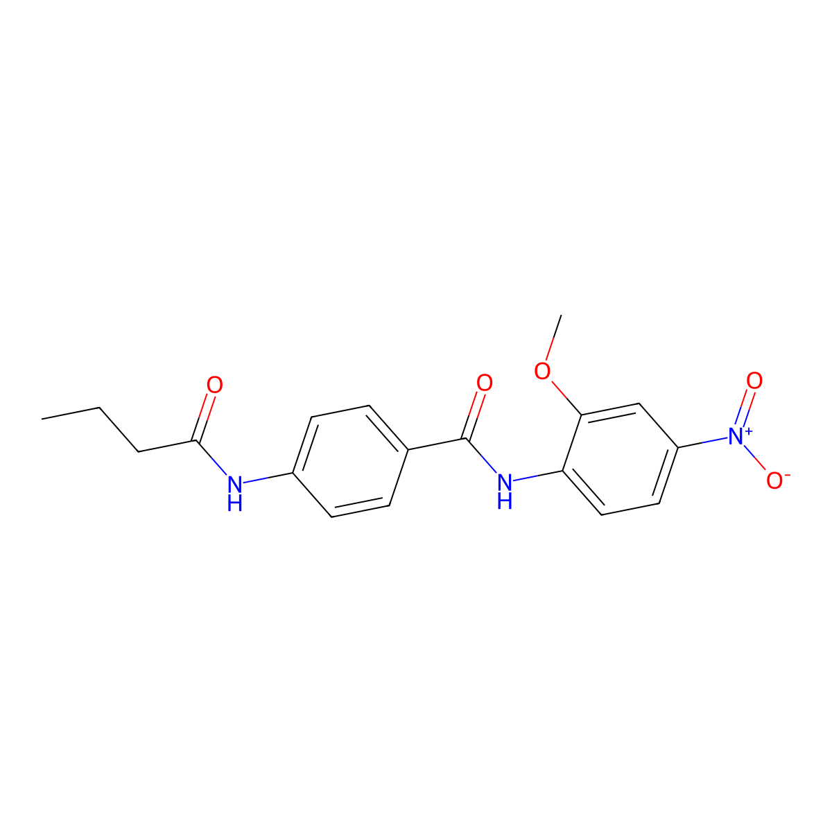 4-(butanoylamino)-N-(2-methoxy-4-nitrophenyl)benzamide molecular structure, CAS 702647-88-9