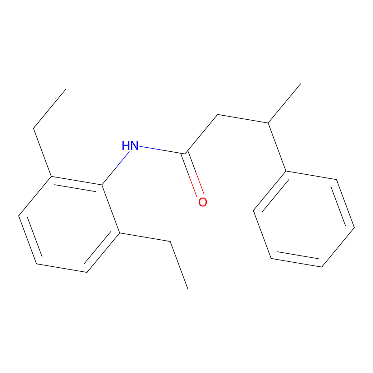 N-(2,6-diethylphenyl)-3-phenylbutanamide molecular structure, CAS 702647-93-6
