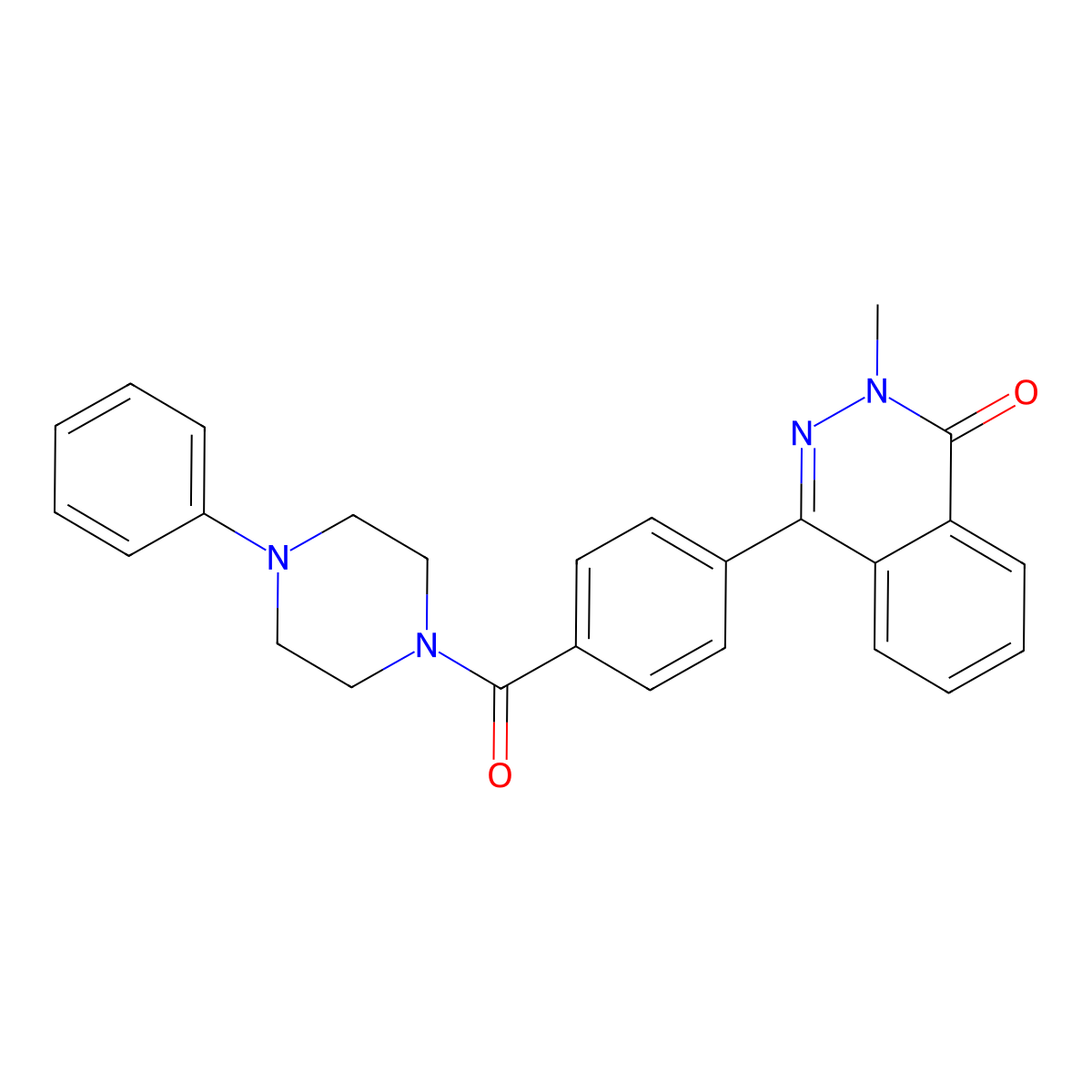 2-Methyl-4-[4-(4-phenylpiperazine-1-carbonyl)phenyl]phthalazin-1-one molecular structure, CAS 702648-09-7