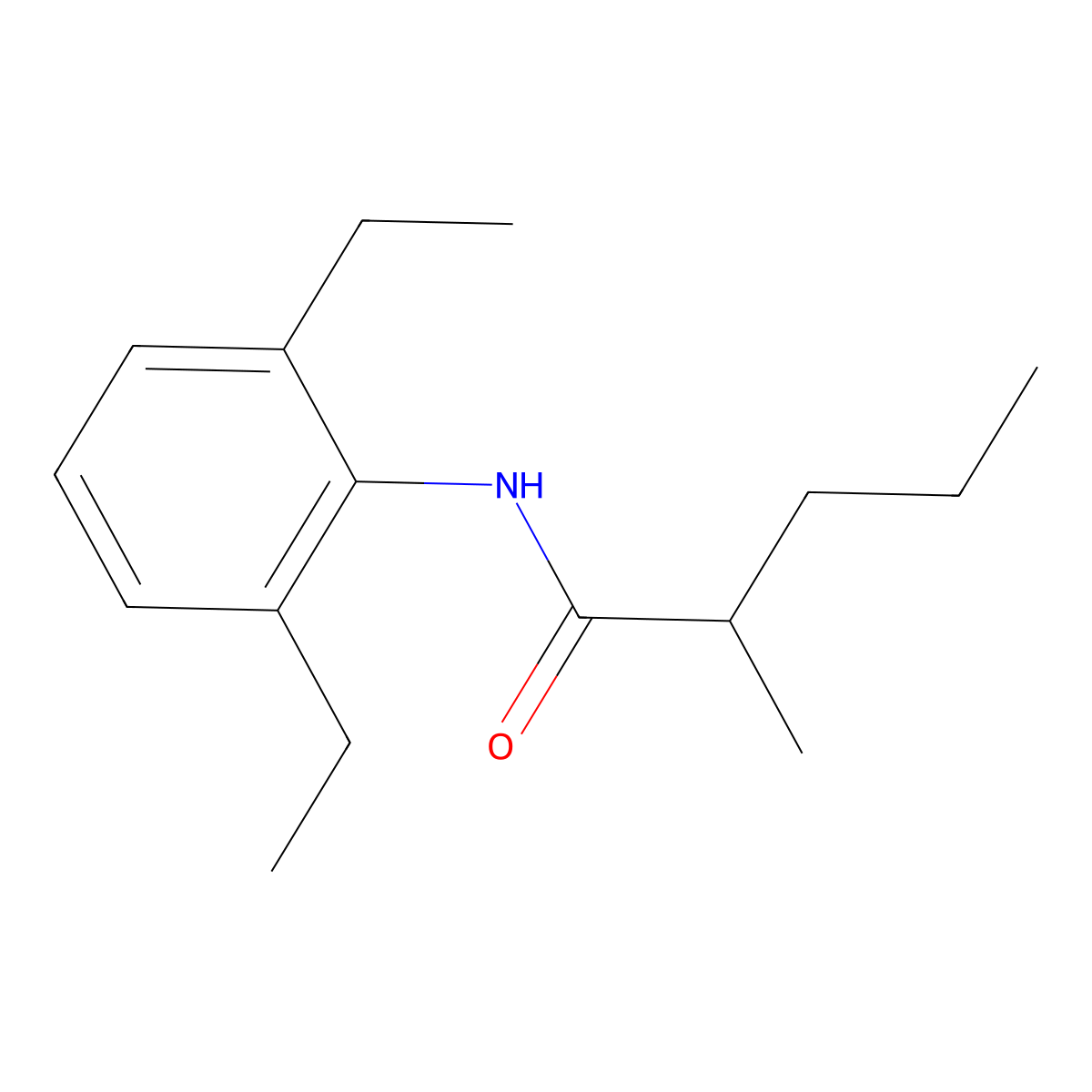 N-(2,6-diethylphenyl)-2-methylpentanamide molecular structure, CAS 702648-59-7