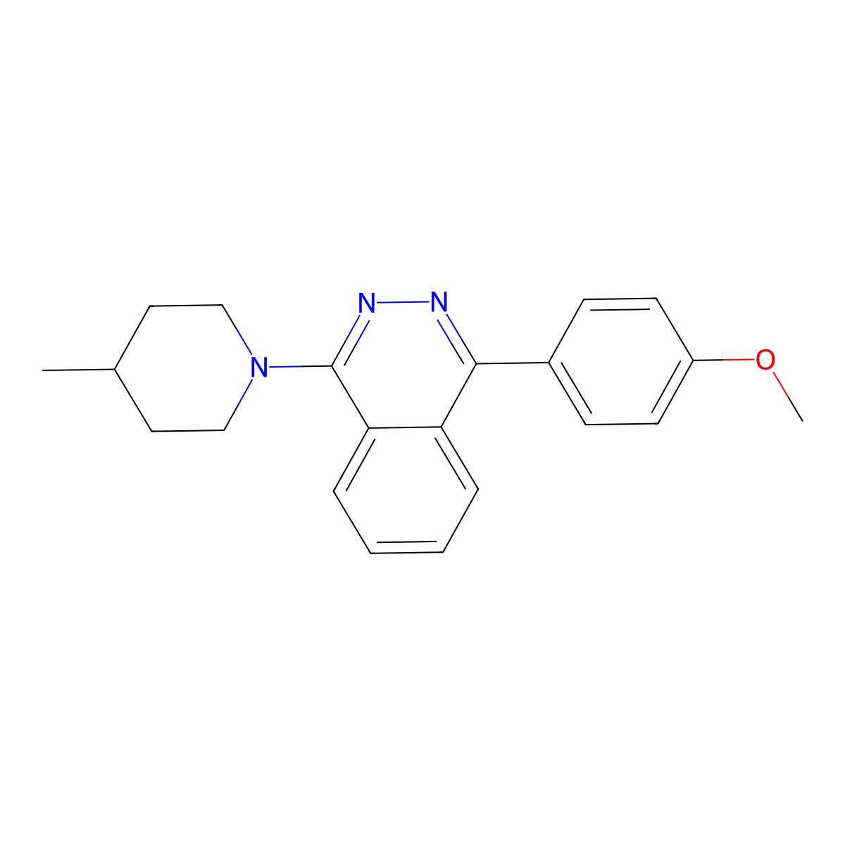 1-(4-Methoxyphenyl)-4-(4-methylpiperidin-1-yl)phthalazine molecular structure, CAS 702648-76-8