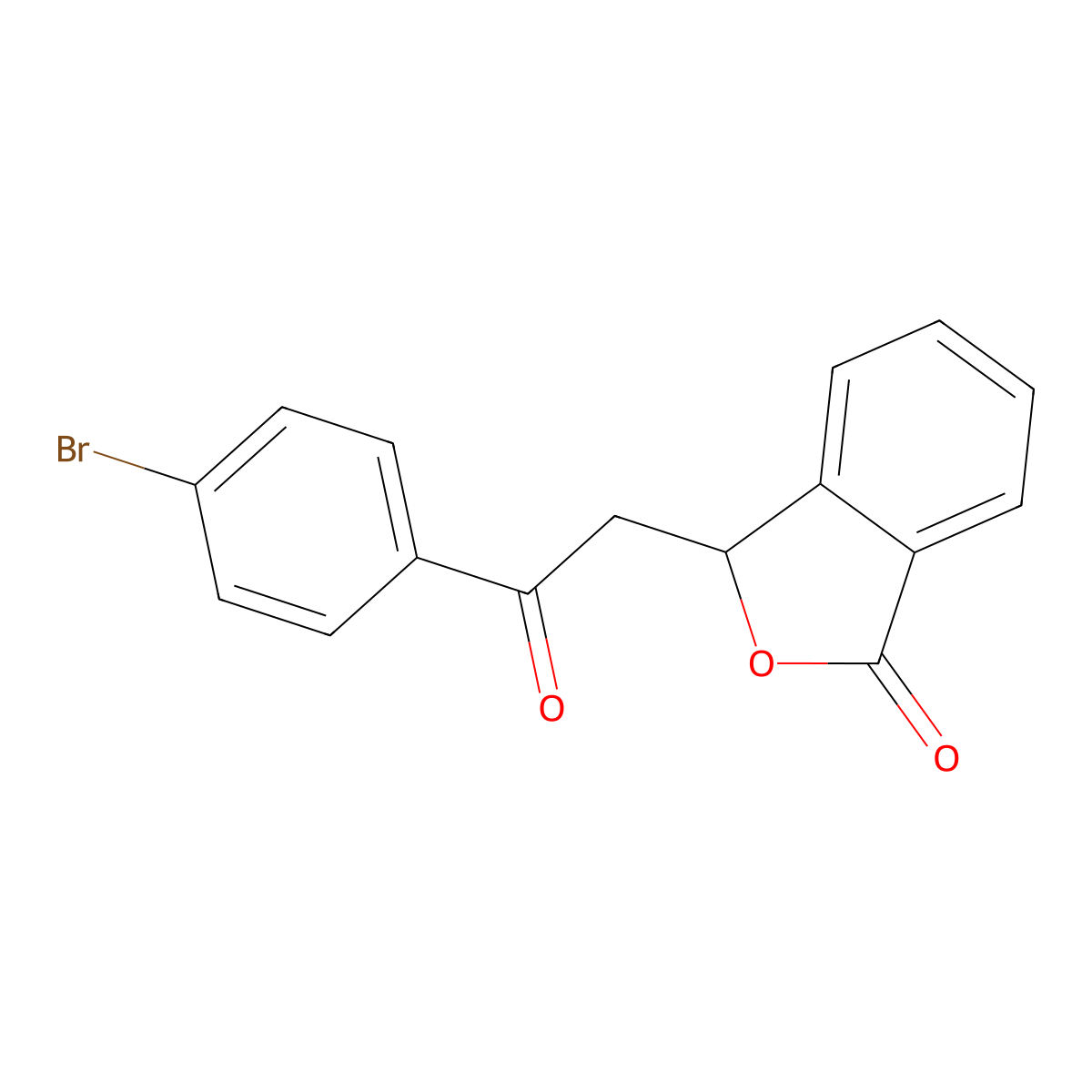 3-(2-(4-bromophenyl)-2-oxoethyl)isobenzofuran-1(3H)-one molecular structure, CAS 702648-88-2