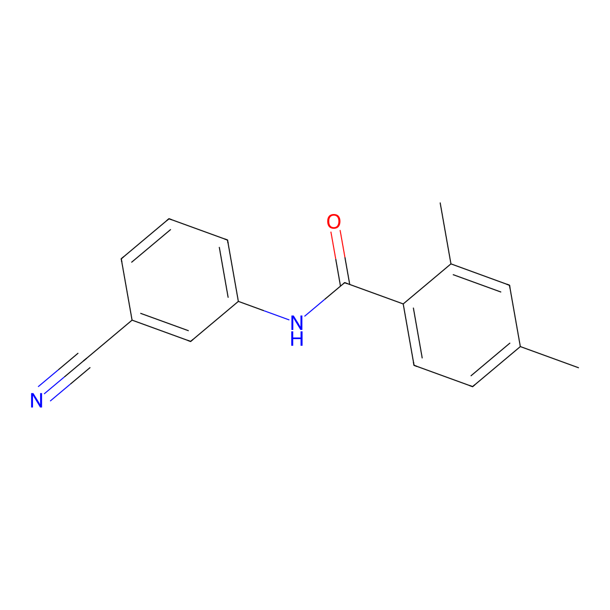 N-(3-cyanophenyl)-2,4-dimethylbenzamide molecular structure, CAS 702649-27-2