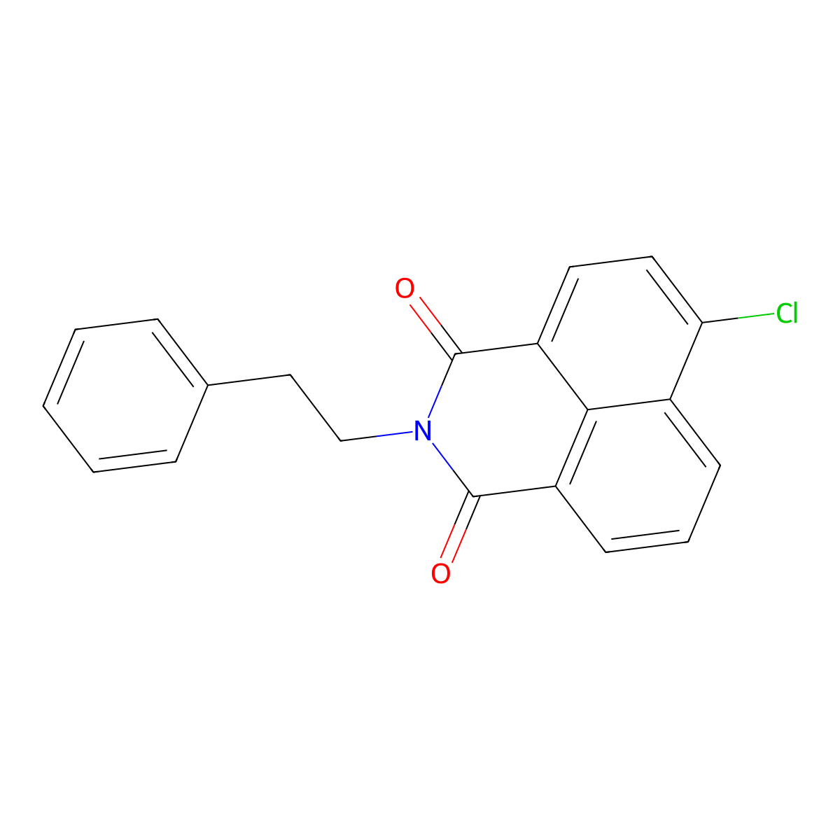 6-chloro-2-phenethyl-1H-benzo[de]isoquinoline-1,3(2H)-dione molecular structure, CAS 702649-47-6