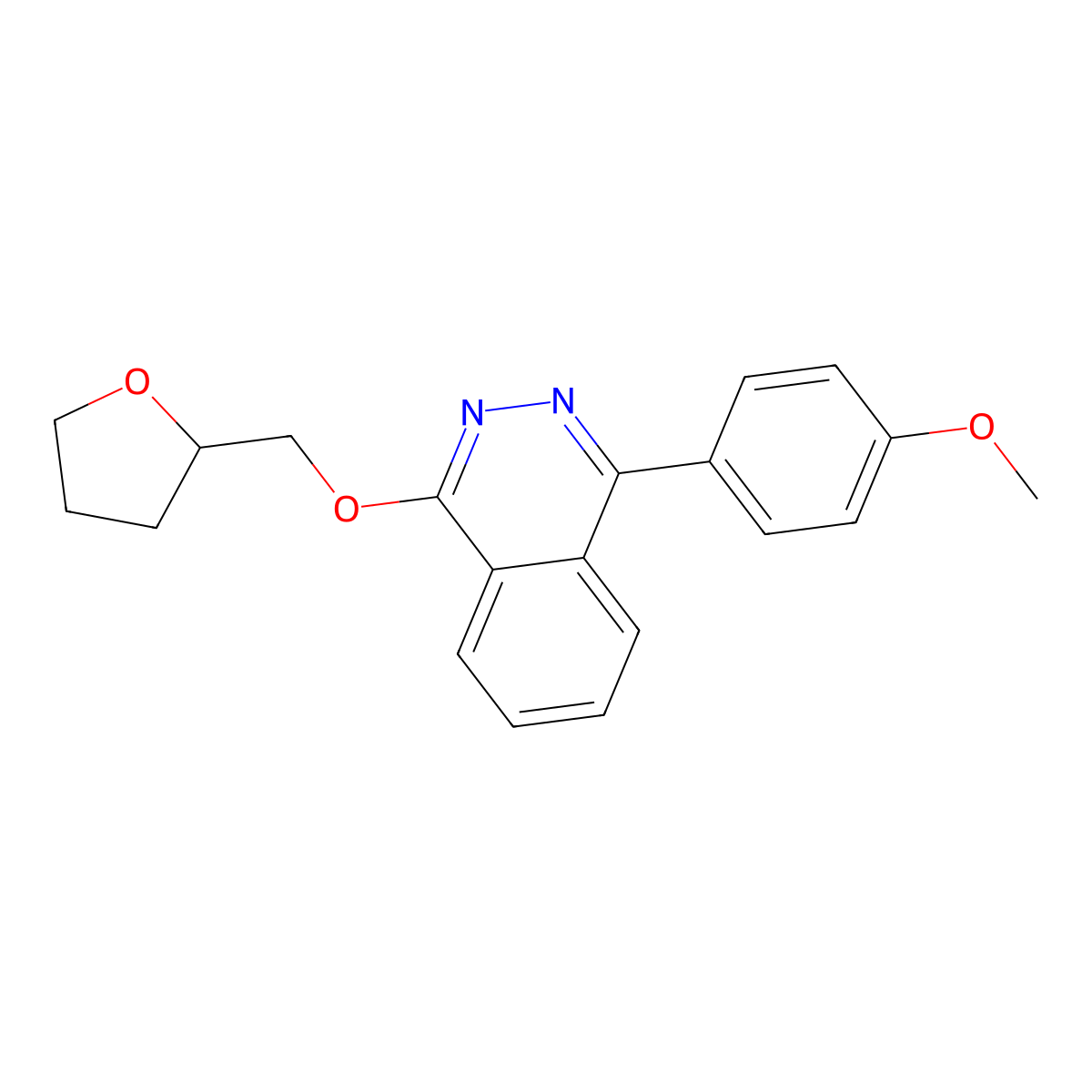 1-(4-Methoxyphenyl)-4-(oxolan-2-ylmethoxy)phthalazine molecular structure, CAS 702649-55-6