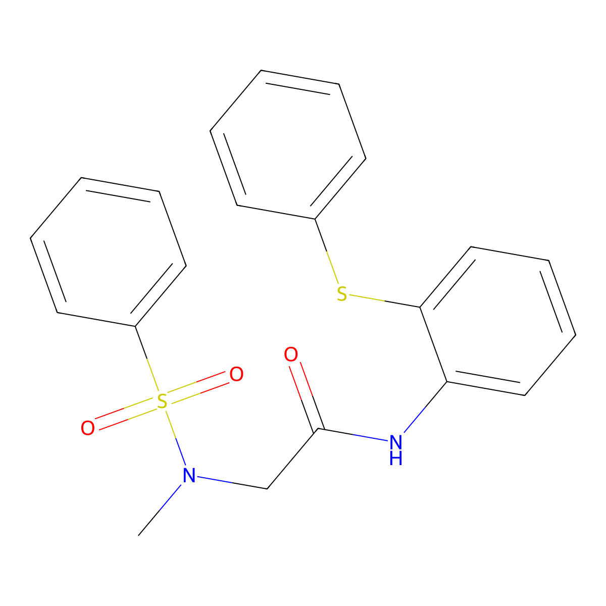 2-[benzenesulfonyl(methyl)amino]-N-(2-phenylsulfanylphenyl)acetamide molecular structure, CAS 702649-62-5