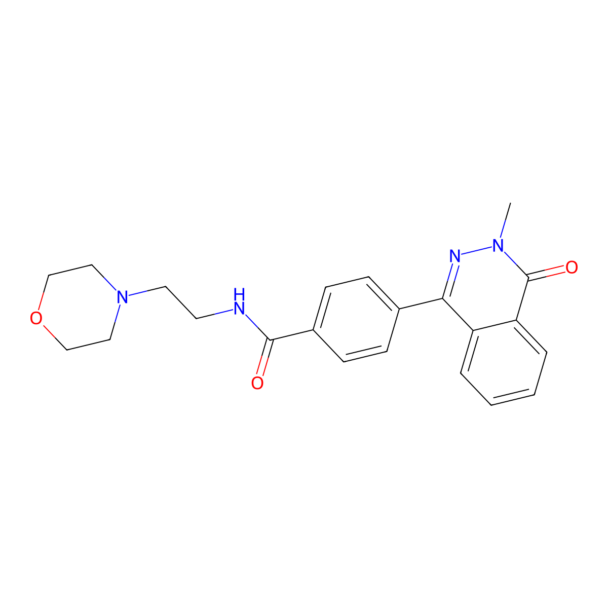 4-(3-methyl-4-oxophthalazin-1-yl)-N-(2-morpholin-4-ylethyl)benzamide molecular structure, CAS 702650-32-6