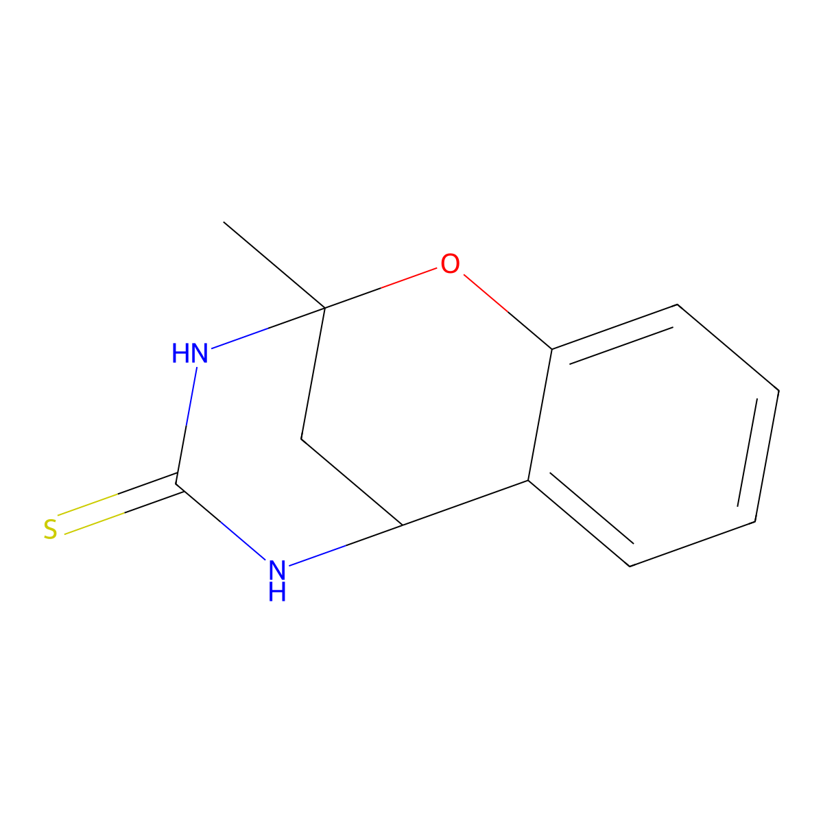 2-methyl-2,3,5,6-tetrahydro-4H-2,6-methano-1,3,5-benzoxadiazocine-4-thione molecular structure, CAS 702655-49-0