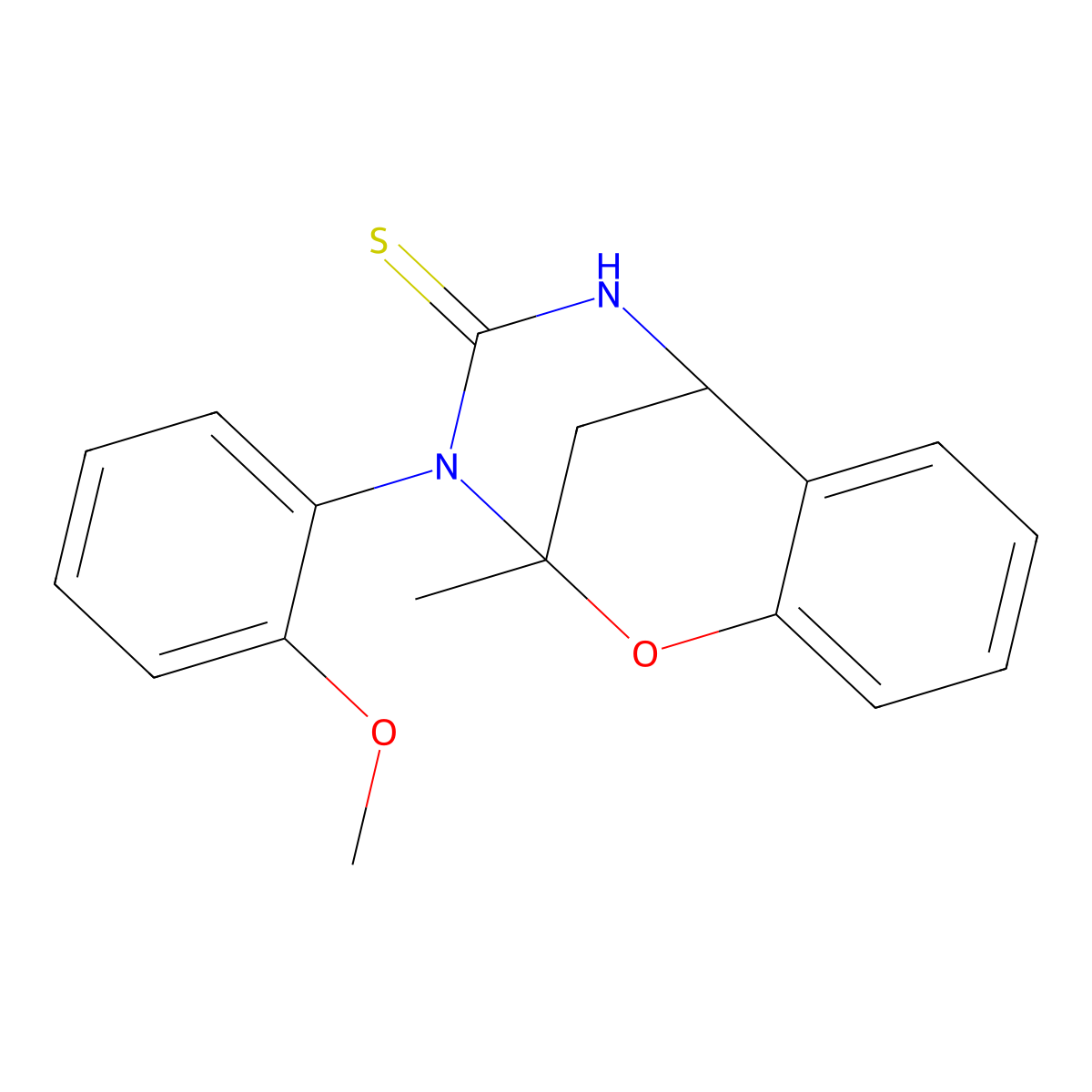 3-(2-methoxyphenyl)-2-methyl-2,3,5,6-tetrahydro-4H-2,6-methano-1,3,5-benzoxadiazocine-4-thione molecular structure, CAS 702655-58-1