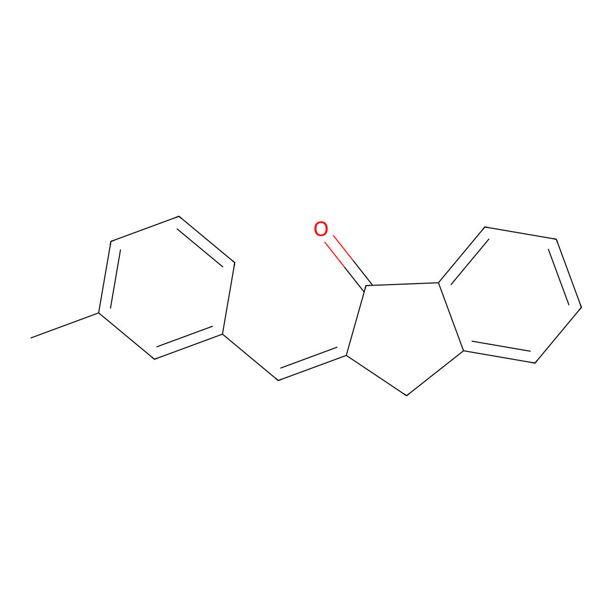 1H-Inden-1-one, 2,3-dihydro-2-[(3-methylphenyl)methylene]- molecular structure, CAS 702664-01-5