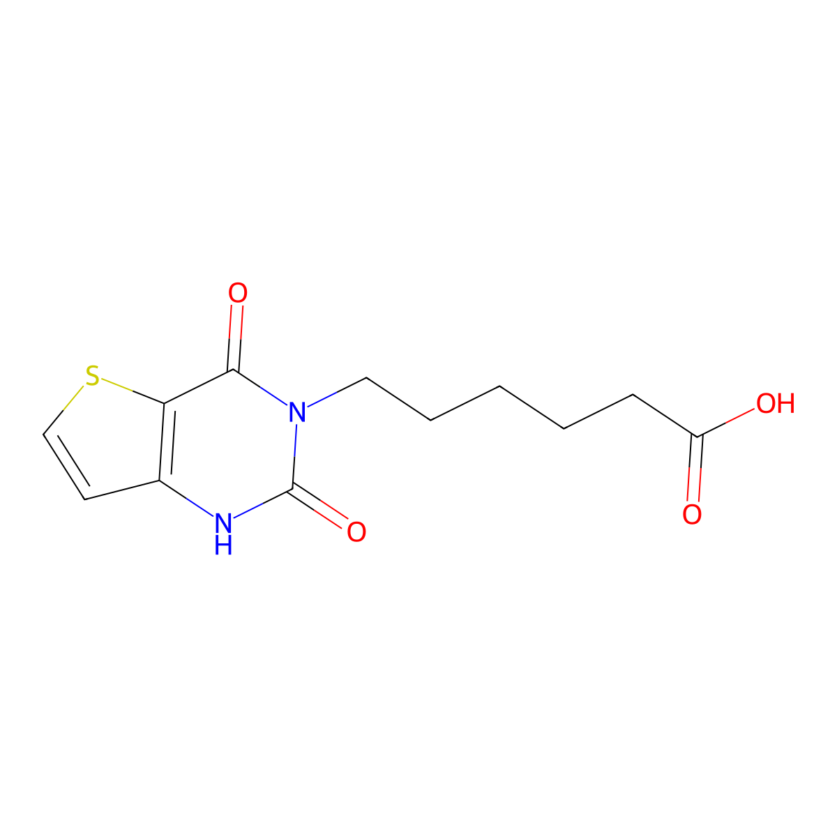 6-(2,4-dioxo-1,4-dihydrothieno[3,2-d]pyrimidin-3(2H)-yl)hexanoic acid molecular structure, CAS 702664-44-6