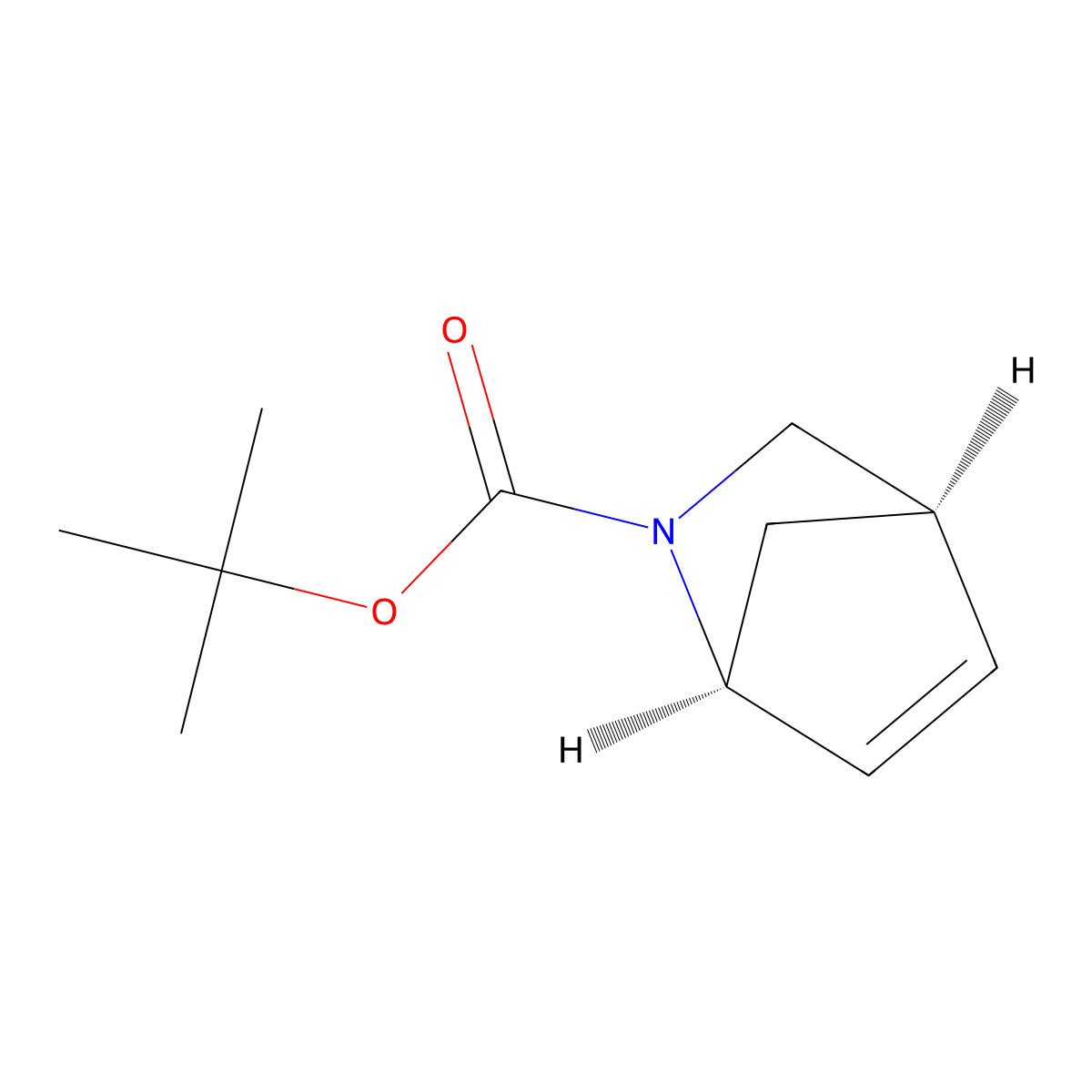 (1S,4R)-tert-butyl 2-azabicyclo[2.2.1]hept-5-ene-2-carboxylate molecular structure, CAS 702666-72-6