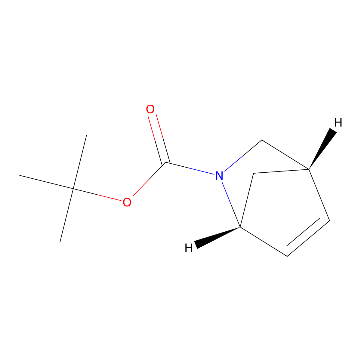 tert-butyl (1R,4S)-2-azabicyclo[2.2.1]hept-5-ene-2-carboxylate molecular structure, CAS 702666-73-7