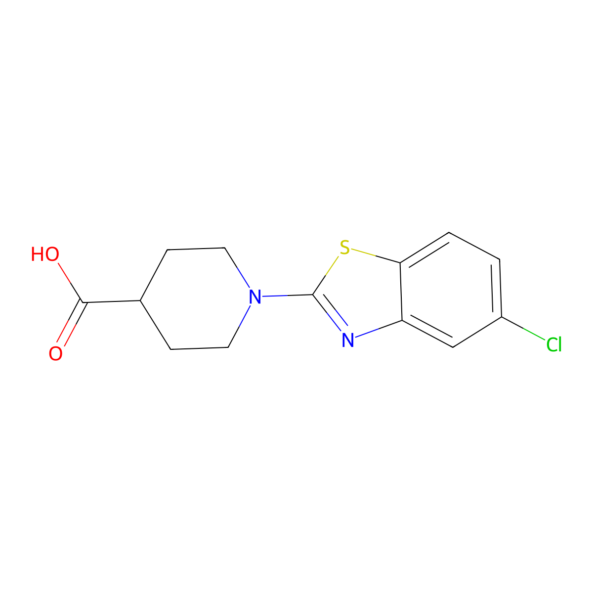 1-(5-Chlorobenzo[d]thiazol-2-yl)piperidine-4-carboxylic acid molecular structure, CAS 702669-57-6