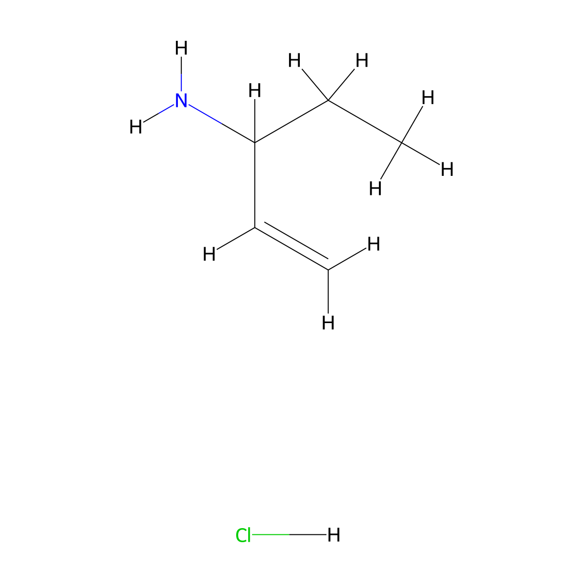 Pent-1-en-3-amine hydrochloride molecular structure, CAS 70267-48-0