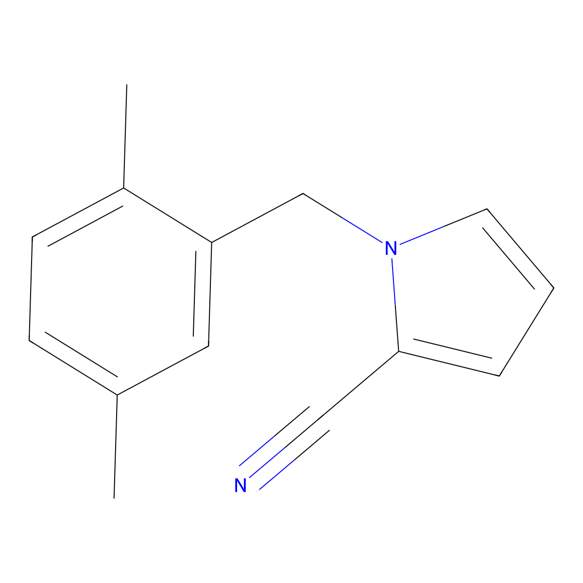 1-[(2,5-Dimethylphenyl)methyl]pyrrole-2-carbonitrile molecular structure, CAS 702670-06-2