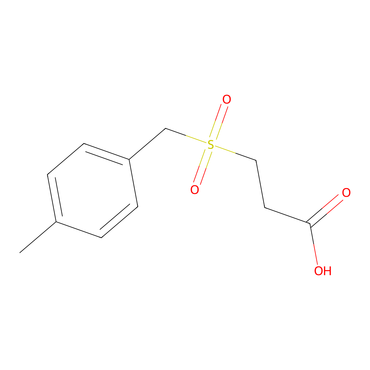 3-[(4-Methylbenzyl)sulfonyl]propanoic acid molecular structure, CAS 702670-41-5
