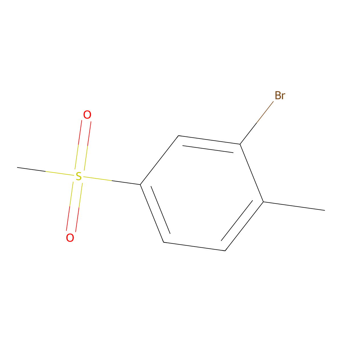 2-Bromo-4-(methylsulfonyl)toluene molecular structure, CAS 702672-96-6