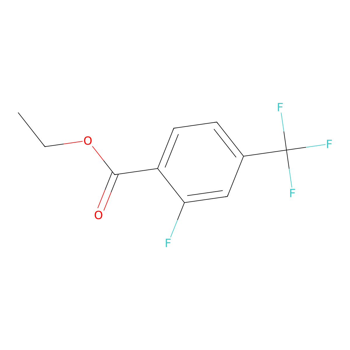 Ethyl 2-fluoro-4-(trifluoromethyl)benzoate molecular structure, CAS 702673-00-5