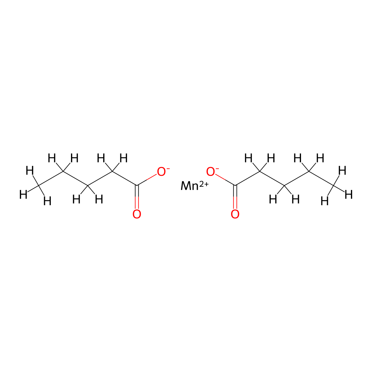Pentanoic acid, manganese(2+) salt (2:1) molecular structure, CAS 70268-41-6