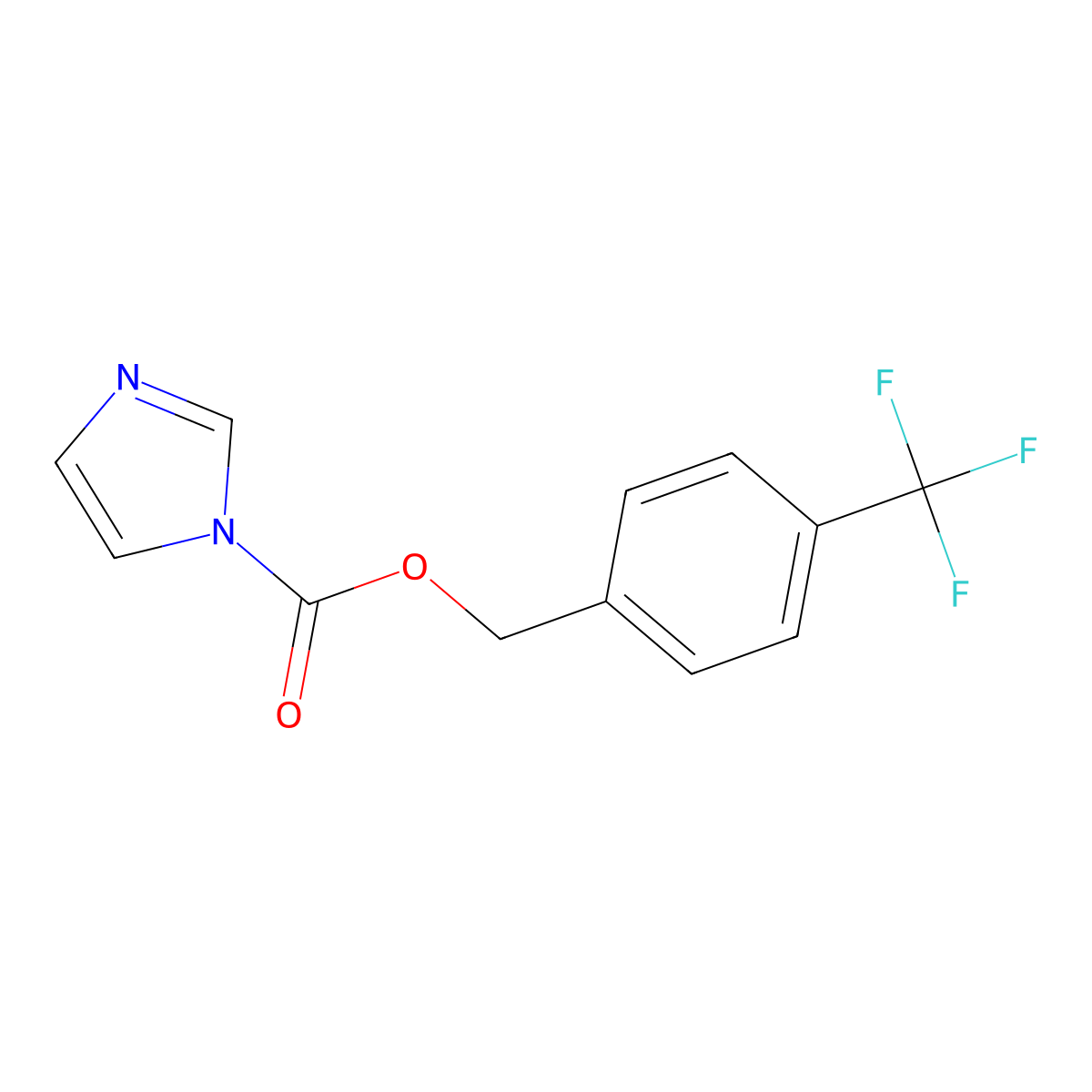 Imidazole-1-carboxylic acid 4-trifluoromethylbenzyl ester molecular structure, CAS 702682-48-2