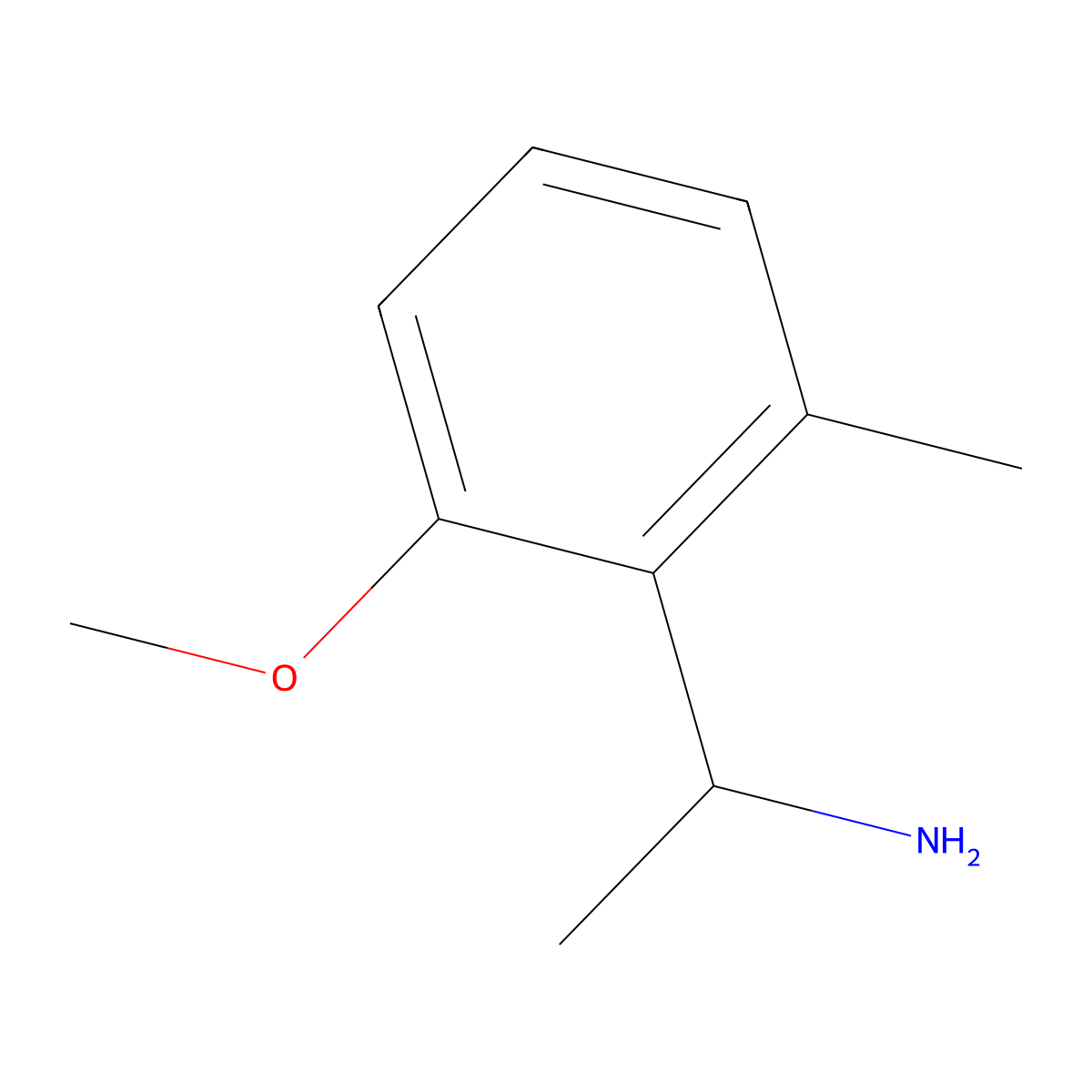 1-(2-Methoxy-6-methylphenyl)ethan-1-amine molecular structure, CAS 702684-37-5