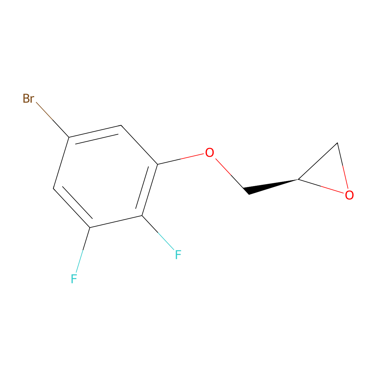 (2R)-2-[(5-Bromo-2,3-difluorophenoxy)methyl]oxirane molecular structure, CAS 702687-42-1