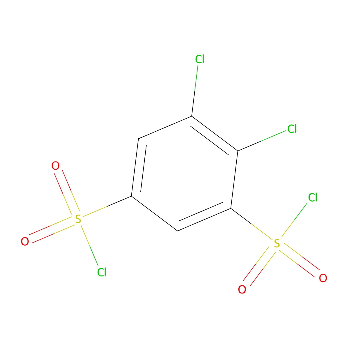 4,5-Dichlorobenzene-1,3-disulfonyl dichloride molecular structure, CAS 70269-54-4