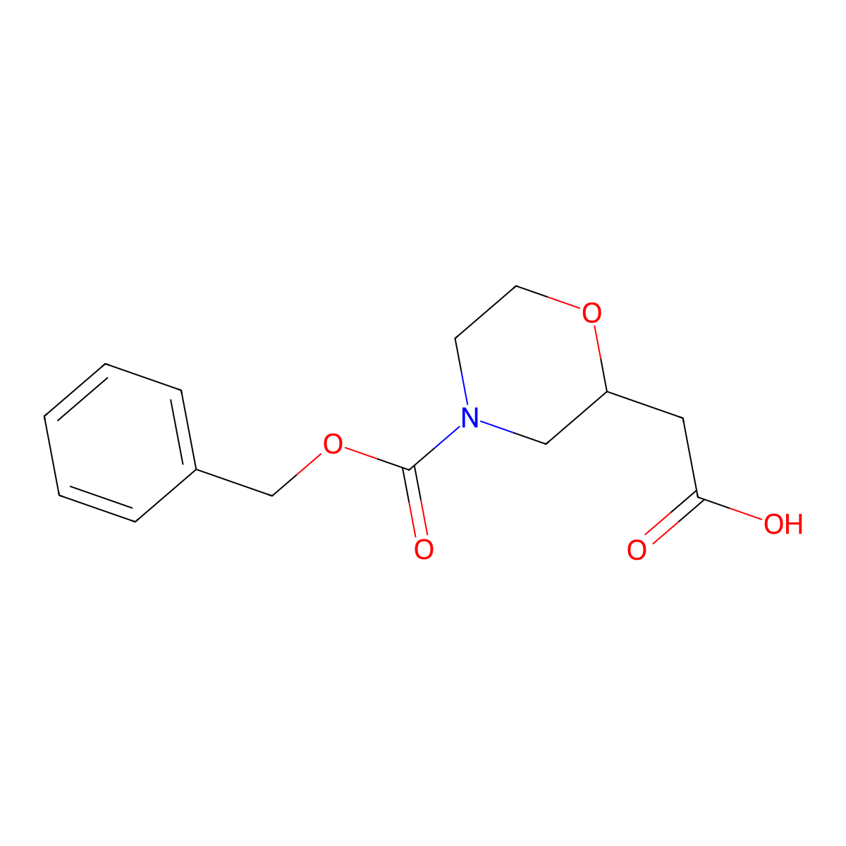 4-Cbz-2-carboxymethyl-morpholine molecular structure, CAS 702693-24-1