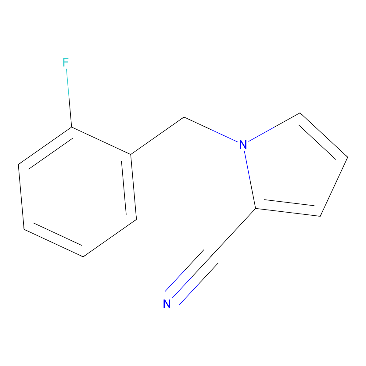 1-(2-Fluorobenzyl)-1H-pyrrole-2-carbonitrile molecular structure, CAS 702695-72-5